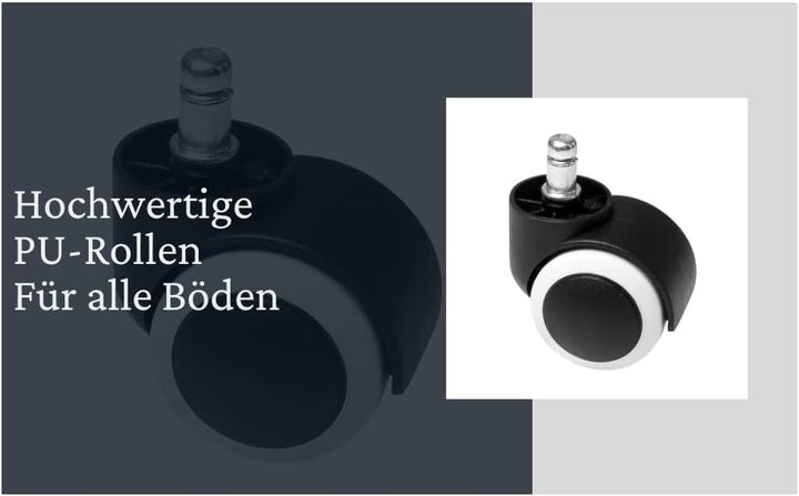 Sattelhocker - Extra breiter Sattelsuhl - Drehhocker Arbeitshocker Rollhocker mit Sattelsitz für Bür