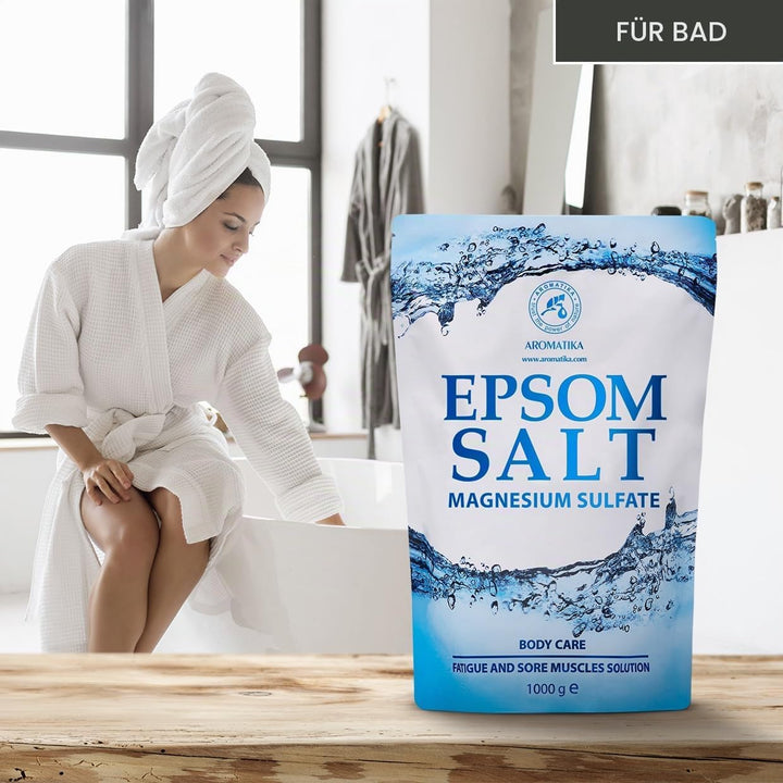 Epsom Salz 5kg - Bittersalz - Magnesiumsulfat - Badesalz für Magnesiumbäder - 100% Natürliches Bitte