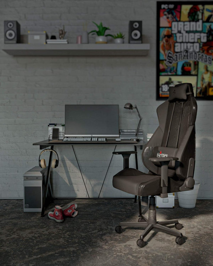NITRO CONCEPTS S300 Gamingstuhl - Ergonomischer Bürostuhl Schreibtischstuhl Chefsessel Bürostuhl Pc