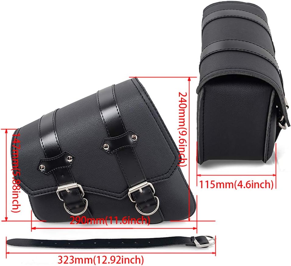 Motorrad PU Leder Satteltasche Universal Motorräder Werkzeugtaschen (Recht)