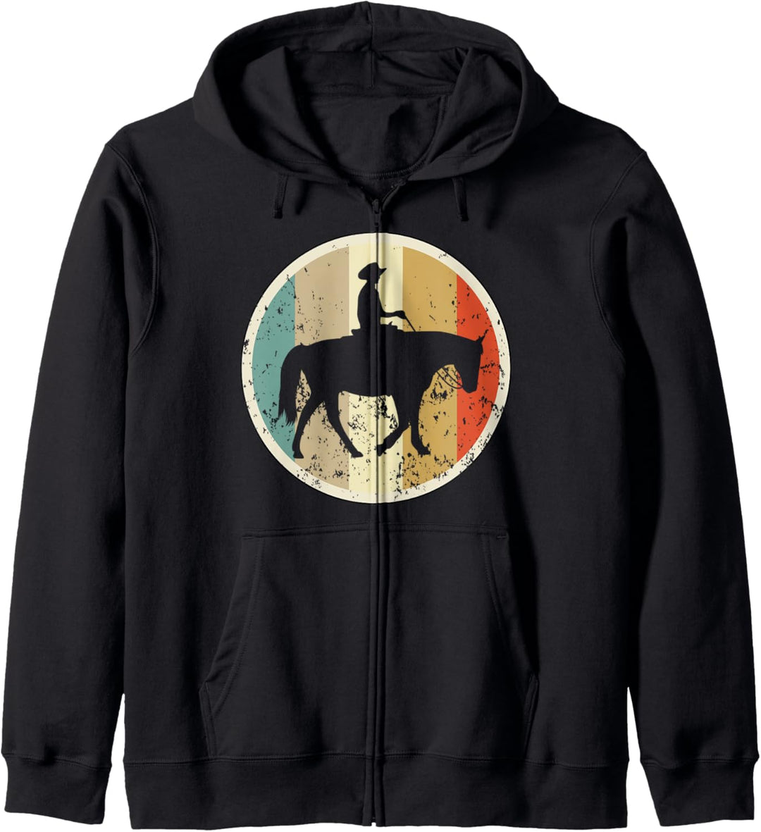 Westernreiten Westernreiter Cowboy Reiter Retro Vintage Kapuzenjacke