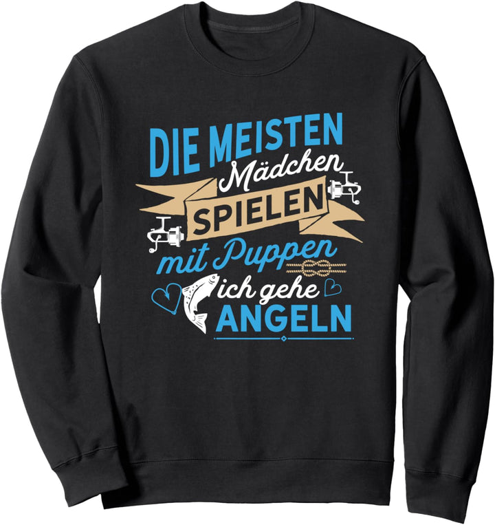Lustiger Anglerin Spruch - Ich gehe lieber angeln Sweatshirt