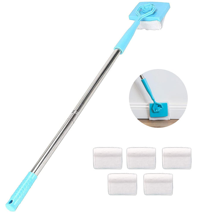 A7V8-1PC No-Bending Mop Bodenleistenreiniger Werkzeug Langer Griff Verstellbare Sockelleiste Formwer