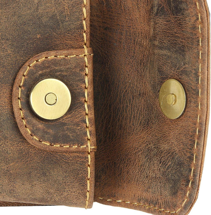 Greenburry Vintage Gürteltasche Leder 14,5 cm Brown, Brown