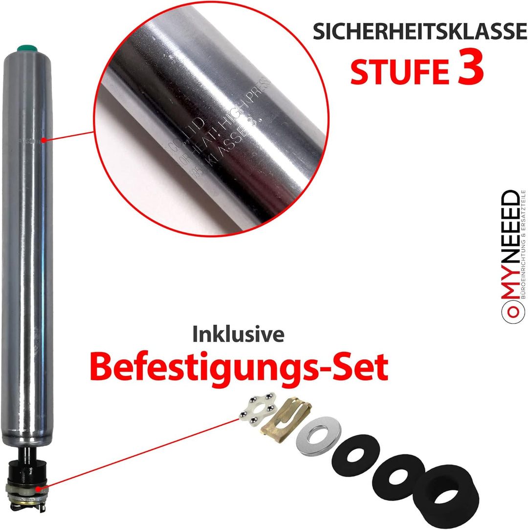 MYNEEED Gasdruckfeder Bürostuhl Ersatzteile Compact - Ersatz Gasfeder bis 200 kg für Drehstuhl Chefs