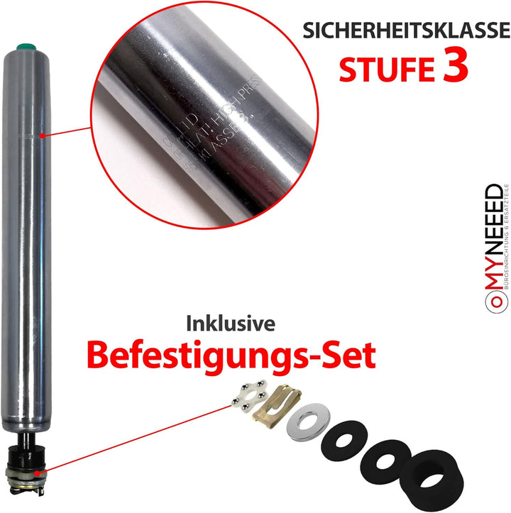 MYNEEED Gasdruckfeder Bürostuhl Ersatzteile Compact - Ersatz Gasfeder bis 200 kg für Drehstuhl Chefs