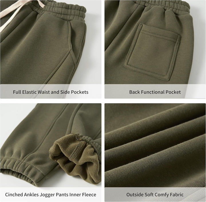 Rolanko Jogging Hose für Mädchen, Baumwoll Fleece Sport Joggers Trainingsanzug mit Mehreren Taschen