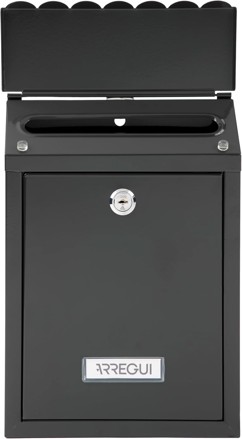 ARREGUI Civic E5724-C Briefkasten aus Verzinktem Stahl, Grösse S (DIN A5 Post), Wandbriefkasten für