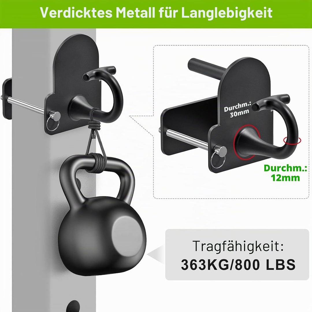 Kipika Power Cage Squat Rack Home Gym Zubehör - Anker für Widerstandsbänder Passt Rack mit 5/8„ oder