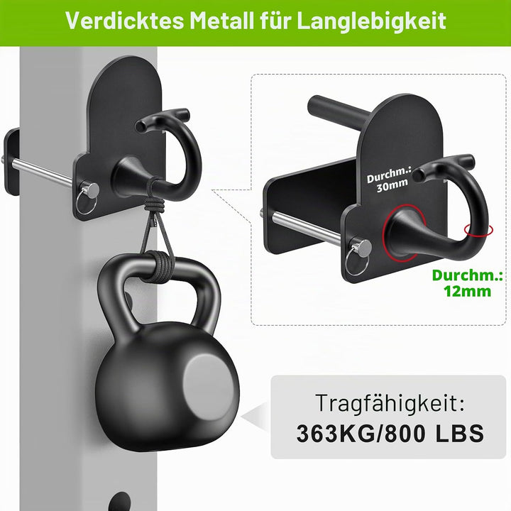 Kipika Power Cage Squat Rack Home Gym Zubehör - Anker für Widerstandsbänder Passt Rack mit 5/8„ oder