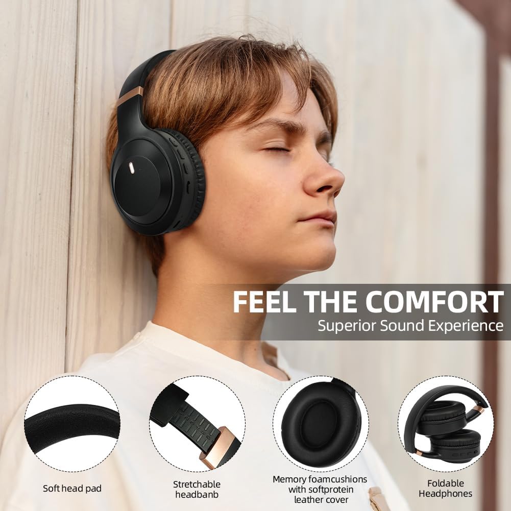 AXFEE ANC kabellose kopfhörer, Over Ear kopfhörer, kabellos Bluetooth mit Active Noise Cancelling 45