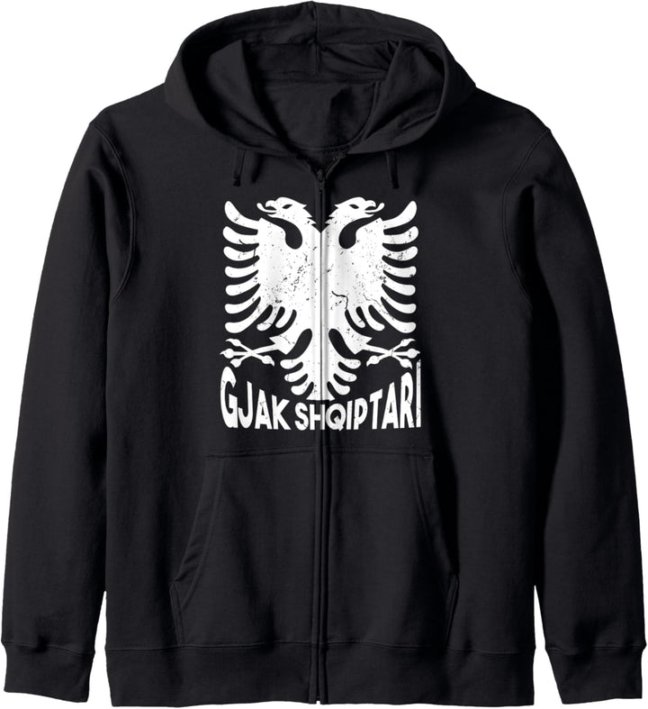 Albanischer Spruch mit Albanischem Adler | Albaner Kapuzenjacke