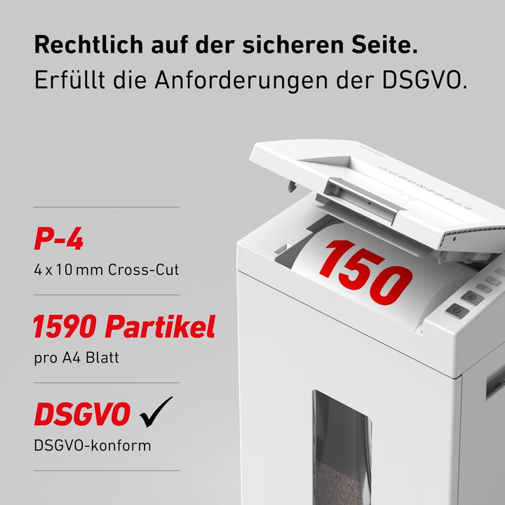 Autofeed Aktenvernichter IDEAL Shredcat 8291, 150 Blatt Papierstapel mit automatischem Einzug schred