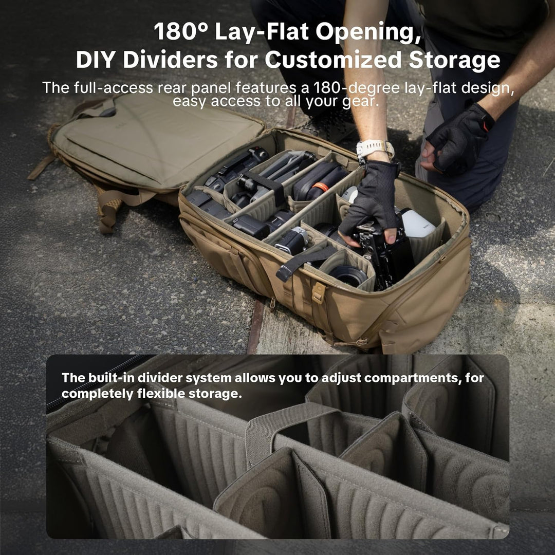 PGYTECH OneMo TAC Kamerarucksack 25L/35L, Wasserdicht Taktisch Fotorucksack Kompatibel mit DSLR/SLR/