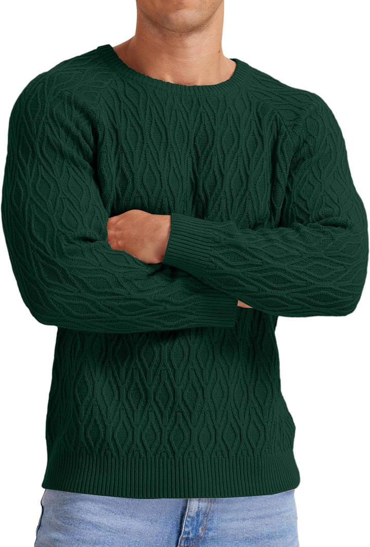Sailwind Herren Strickpullover Zopfstrick Rundhalsausschnitt Warm Langarmpullover Herren Tops Winter