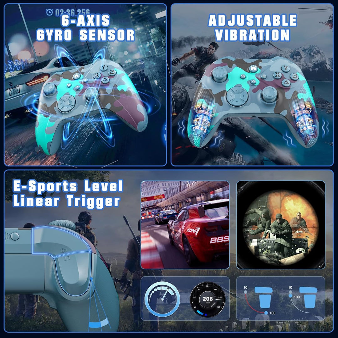 Lapezei Wireless Controller für Xbox Series S/X, mit Xbox One/PC/Android/iOS, Bluetooth Gamepad mit