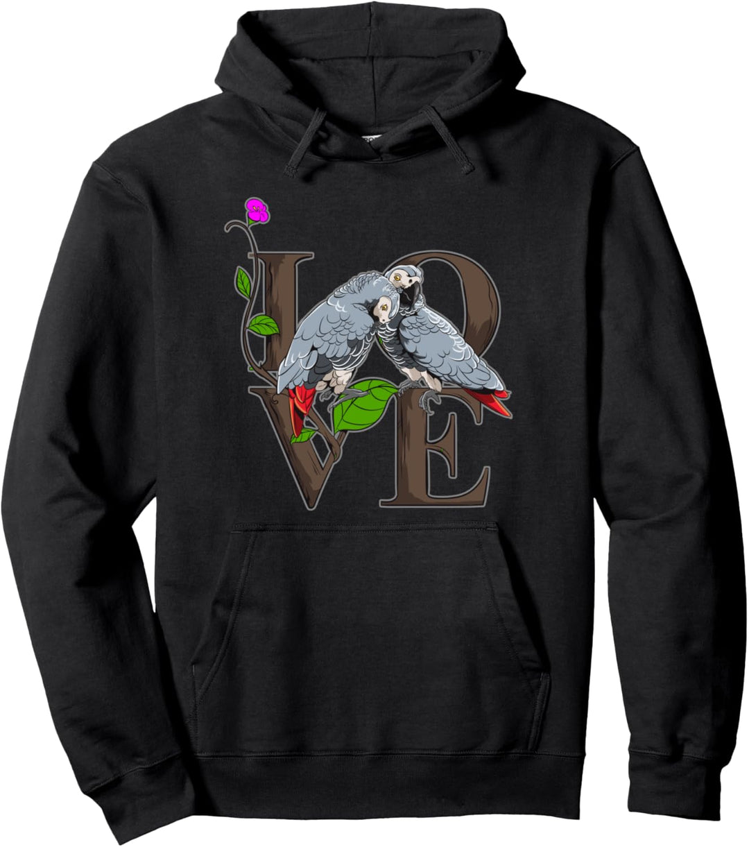 Graupapagei Papagei Sittich Vogel Pullover Hoodie