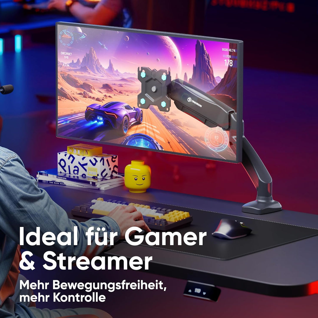 ONKRON G80 Monitor Halterung drehbar, schwenkbar, neigbar für 13-32 Zoll Bildschirme, Displays, VESA