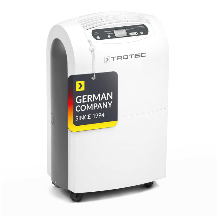 TROTEC Elektrischer Luftentfeuchter TTK 100 E – Entfeuchtungsleistung 30 L/24h, für Räume bis 90 m²