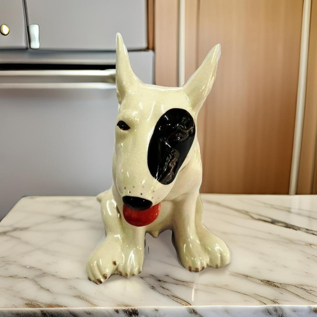 B2SEE LTD Keramik - Bullterrier Hund - Spardose - Sparschwein - Tresor - Geschenk Figur Originell Ey