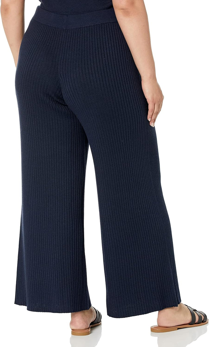 The Drop Damen Pants Catalina Pull-on Rib Sweater Pant M Marineblau, M Marineblau