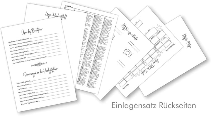 A4 Stammbuch Rina helles Grau Stammbuch der Familie Hochzeit Standesamt incl. 11 Prospekthüllen