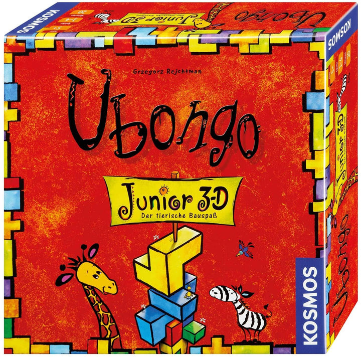 KOSMOS 697747 Ubongo 3-D Junior, Der tierische Bauspass, rasantes Kinderspiel ab 5 Jahren, mit 3D-Ba