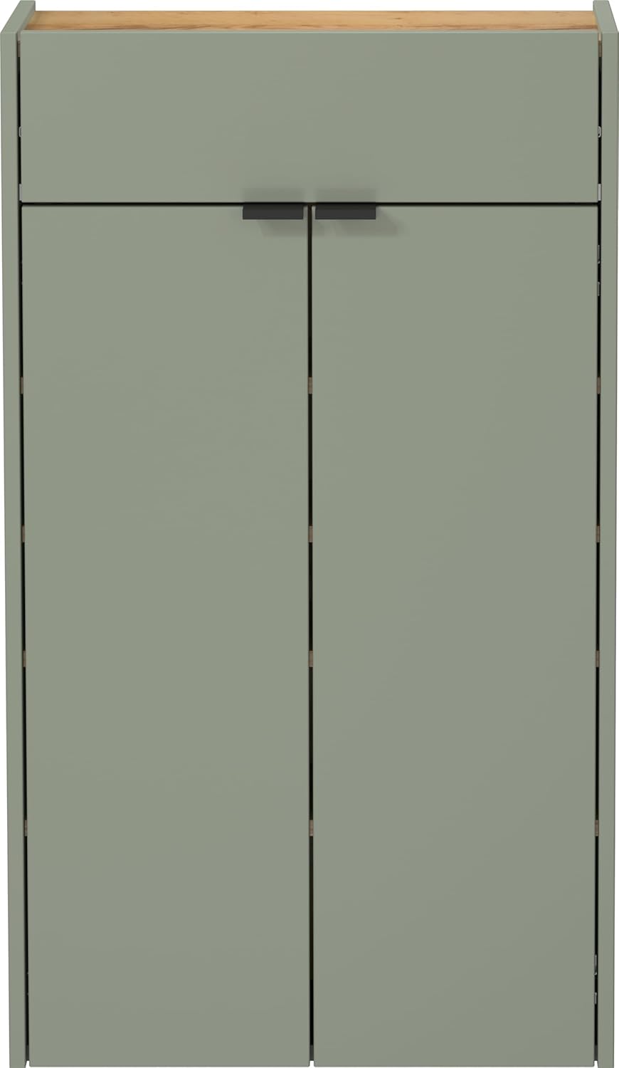 Germania Hängender Schuhschrank 1397-629 GW-Ameca, in Taupegrün/Eiche, geringe Tiefe, optimal für sc