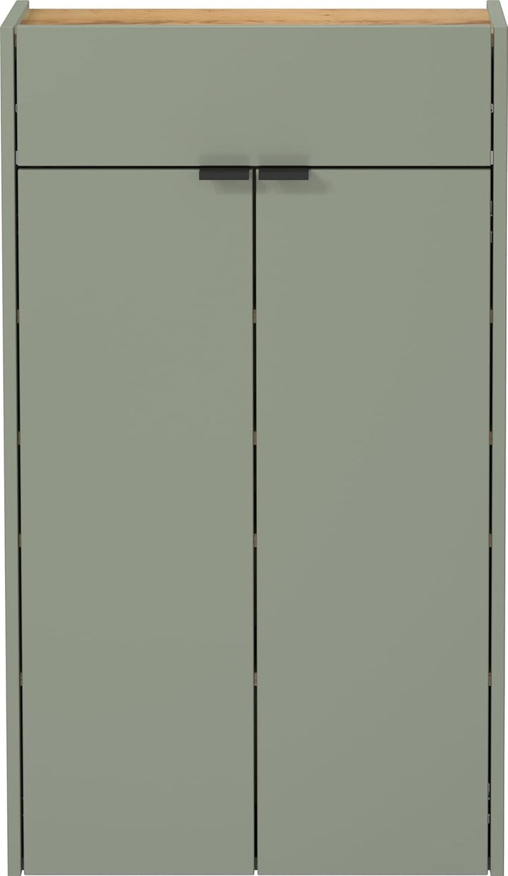 Germania Hängender Schuhschrank 1397-629 GW-Ameca, in Taupegrün/Eiche, geringe Tiefe, optimal für sc