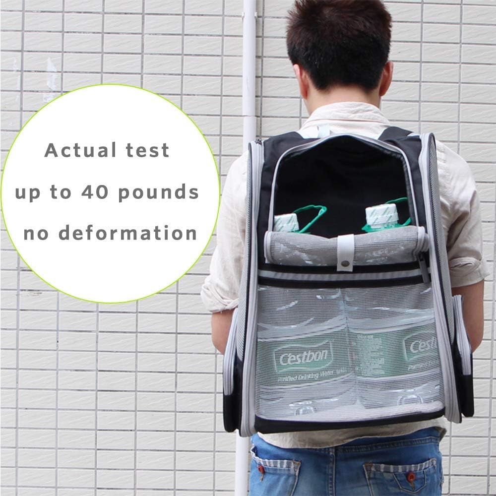 Haustiere Rucksack Transporttasche für Hunde Katzen 7.5kg, Grosse Tragbare Katzenrucksack Hunderucks