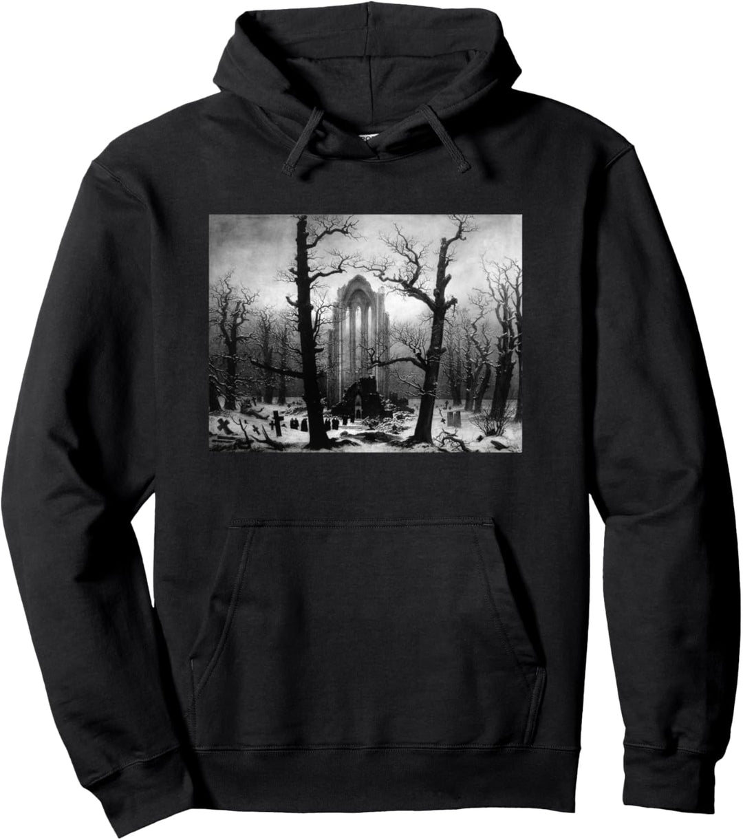 Caspar David Friedrichs Klosterfriedhof im Schnee Pullover Hoodie