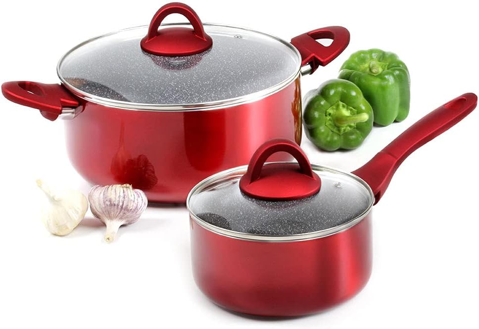 AMBITION 20163 Topf Jasper 28 cm Induktion Suppentopf Gemüsetopf Kochtopf mit Deckel Fleischtopf Hoc