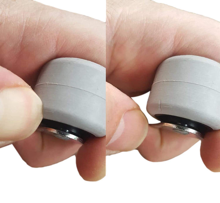 (Packung mit 50 Stück) 30 mm Gummirad Kunststoff Drehrolle Doppelrollen Metall mit Platte Möbelgerät
