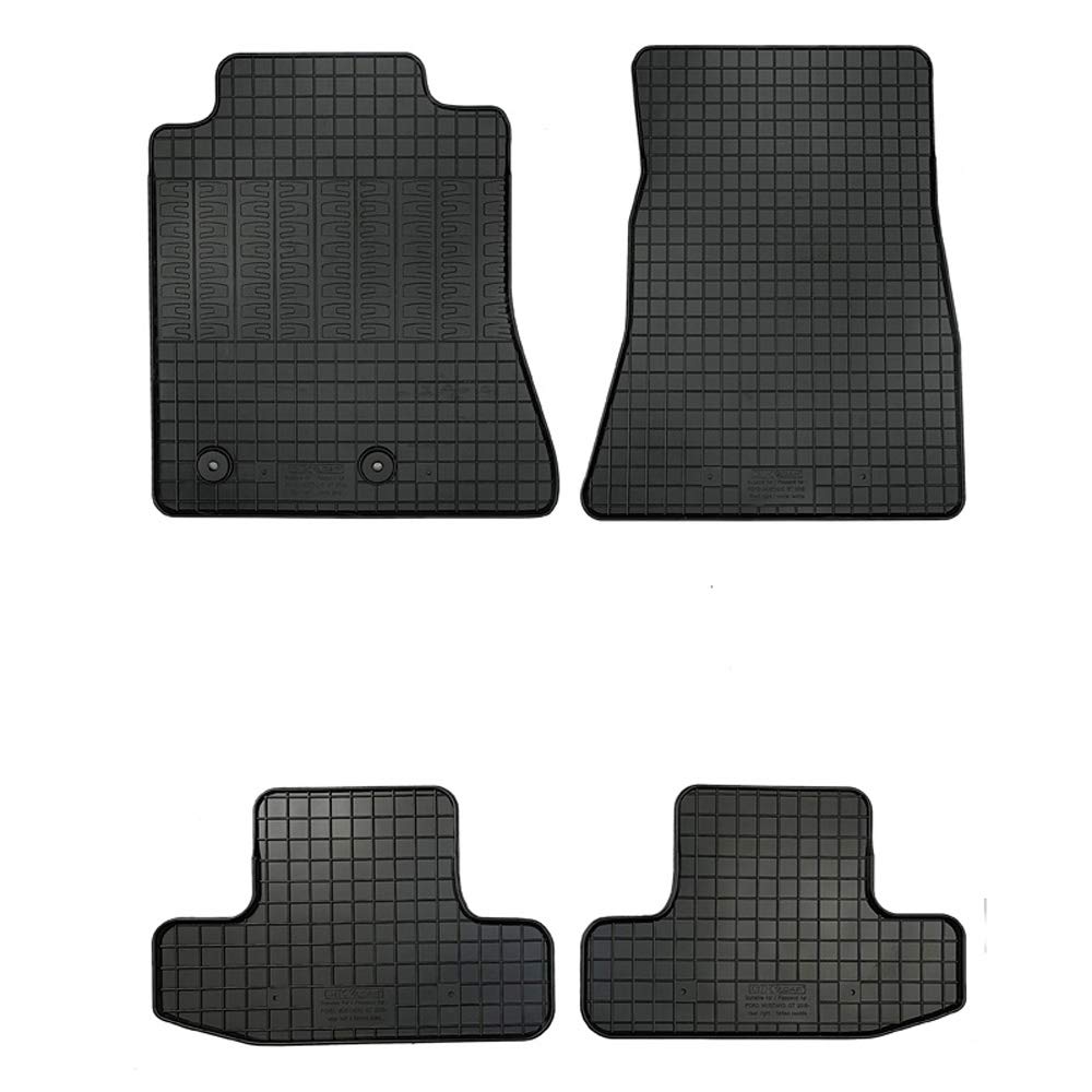 AUTO-STYLE Satz Gummimatten kompatibel mit Ford Mustang GT 2015- (4-teilig + Montagesystem)