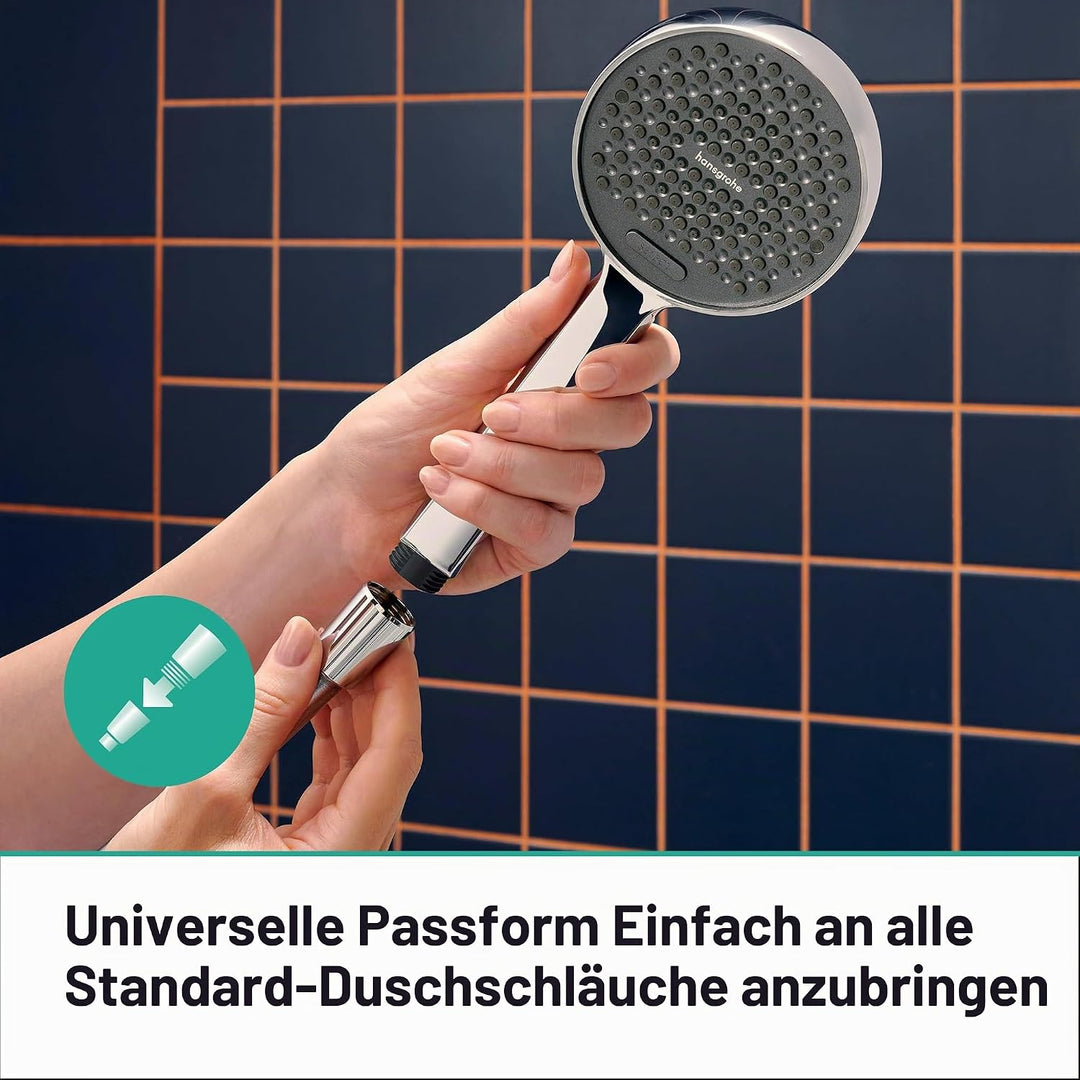 hansgrohe Activera Select S - Duschset mit Duschkopf wassersparend (EcoSmart, 2 Strahlarten), Duschs