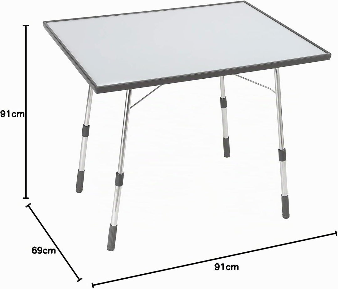 Lafuma Mobilier Klappbarer, höhenverstellbarer Gartentisch, Wetterfest, California, carbon (grau), 9