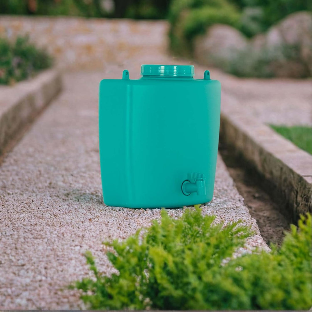 4Big.fun Wasserspender 9 L mit Wasserhahn Camping Gartenhaus Datscha Rukomojnik Kanister blau, Blau