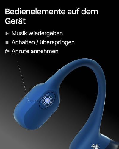 SHOKZ OpenRun Knochenschall Kopfhörer, Open-Ear Sport Bluetooth Kopfhörer mit Noise-Cancelling Mikro