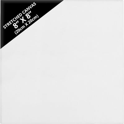 Kurtzy 24er Pack Leinwand zum Bemalen 20 x 20 cm - Quadratische, Vorgespannte Keilrahmen - Geeignet