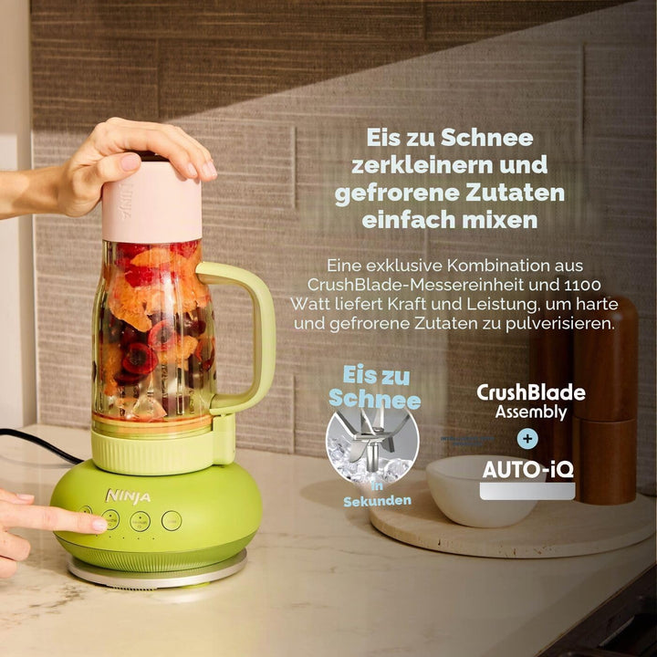 Ninja BlendBoss DB351UKPR Mixer mit tragbarem Becher, persönlicher Mixer mit abnehmbarem Reisebecher