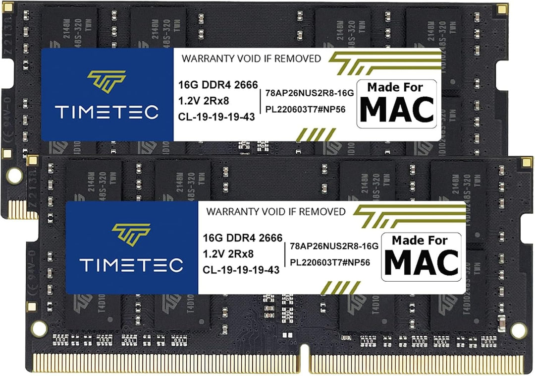 Timetec 32GB KIT (2x16GB) Kompatibel für Apple DDR4 2666MHz/2667MHz für Mitte 2020 iMac 20,1/20,2/Mi