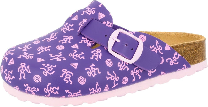 Lico Unisex Kinder Bioline Clog Kids Pantoletten 27 EU Lila Rosa, 27 EU Lila Rosa