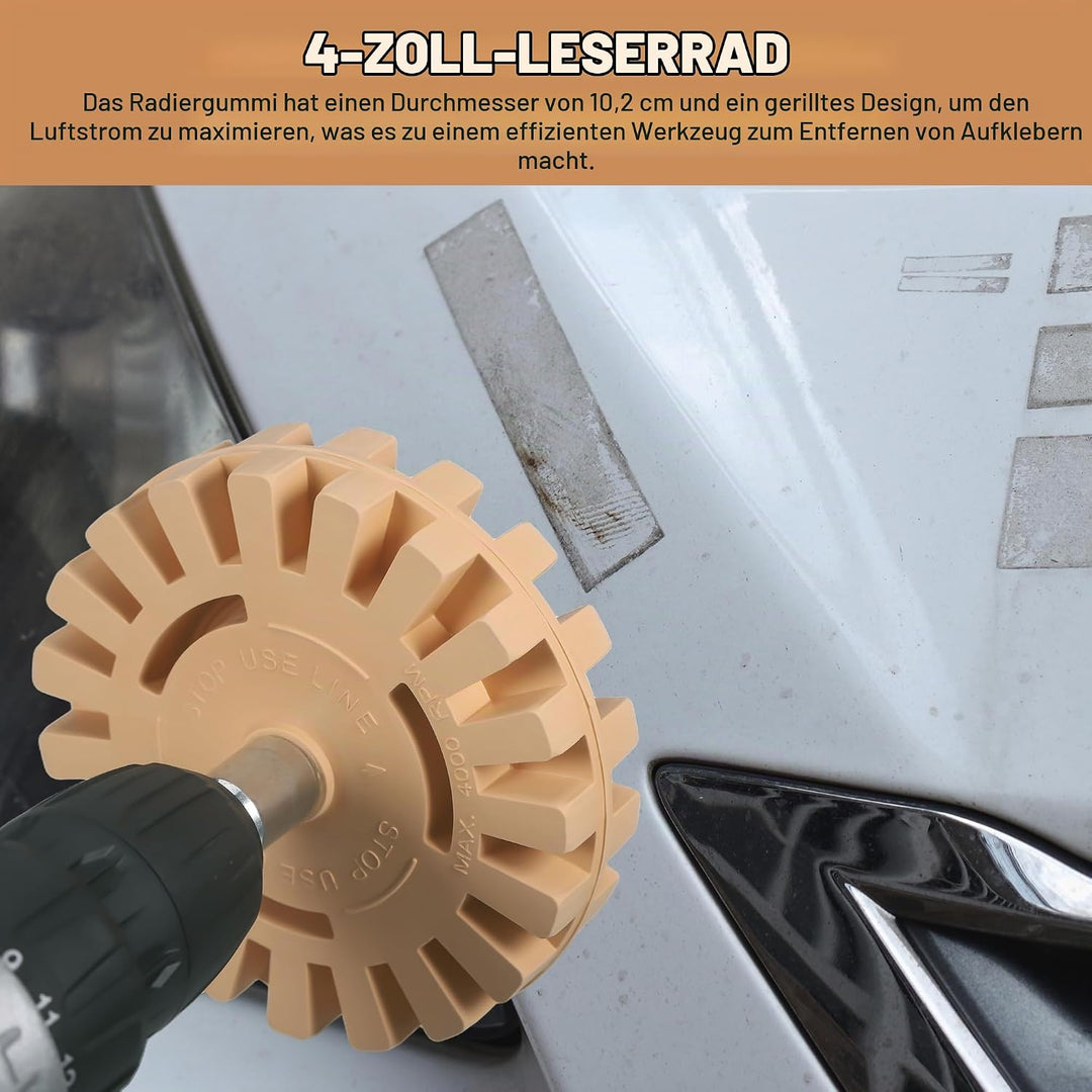 Starvortex 2skt Folienradierer Akkuschrauber, Ø100mm Klebereste Entferner Auto, Klebereste Entferner