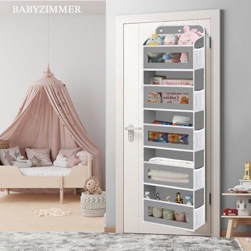 KYEVIS Over The Door Organizer Storage 2 Pack, 5 Shelves Door Organizer Hanging with 10 Mesh Pockets