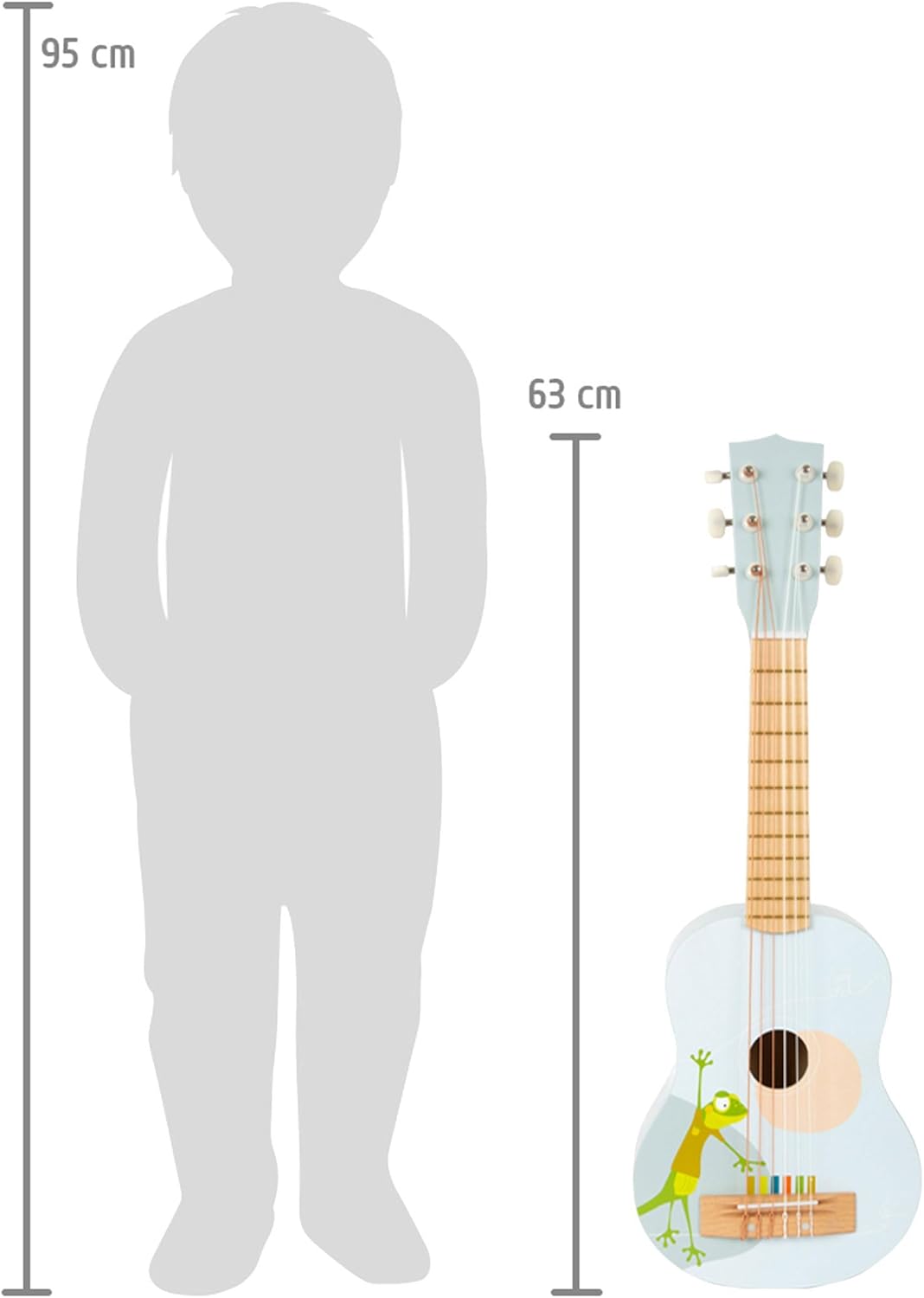 small foot Gitarre "Groovy Beats" Instrument für Kinder, musikalische Früherziehung, ab 3 Jahren, 12