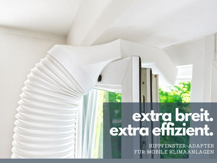 Extra Breiter Fensteradapter 35 cm für mobile Klimaanlagen – Kippfenster Abluftadapter mit 150 mm Sc