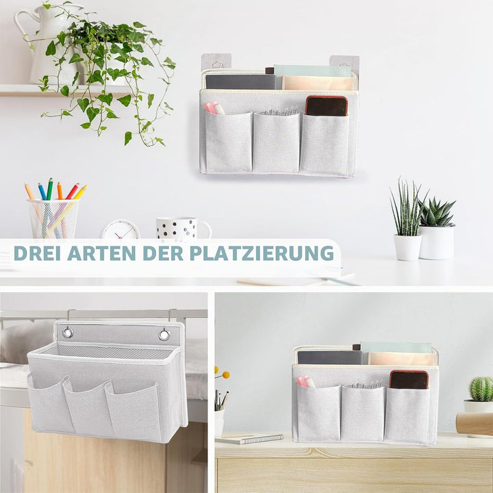 2 Stück Wand Organizer Tasche Hängekörbe Mit Grosser Mesh Abteilung Und 3 Taschen Tür Organizer Plat