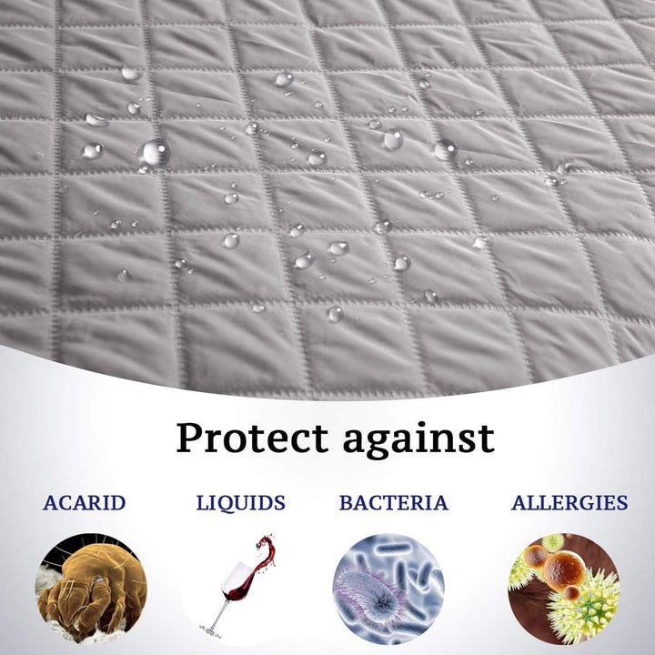 PETCUTE Sofabezug Sofaüberwurf Anti-Rutsch Sofa schonbezug wasserdichtes Sofabezüge 3 Sitzer Quilted