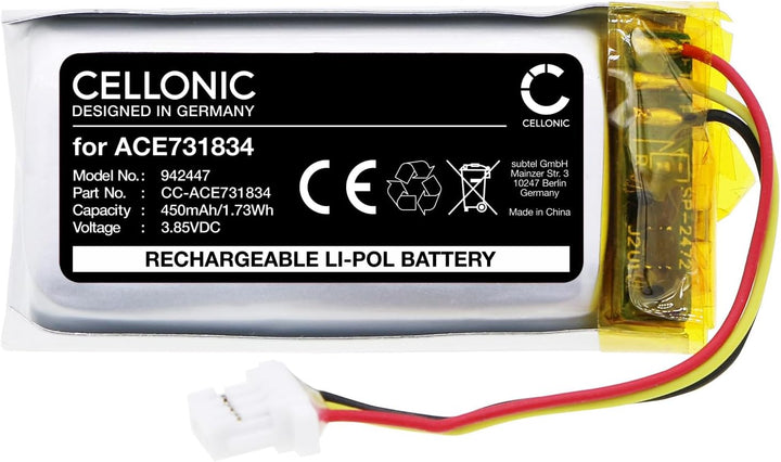 CELLONIC, Akku für Headset kompatibel mit Sony LinkBuds S (450mAh, 3.85V) Ersatzakku ACE731834