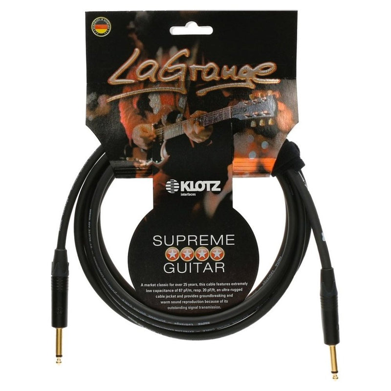 KLOTZ LaGrange - supreme gitarren kabel, mit sehr geringer Kapazität, dreifach geschirmt (4,5, gerad